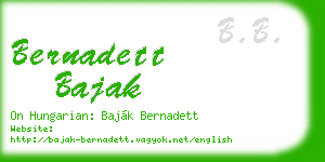 bernadett bajak business card